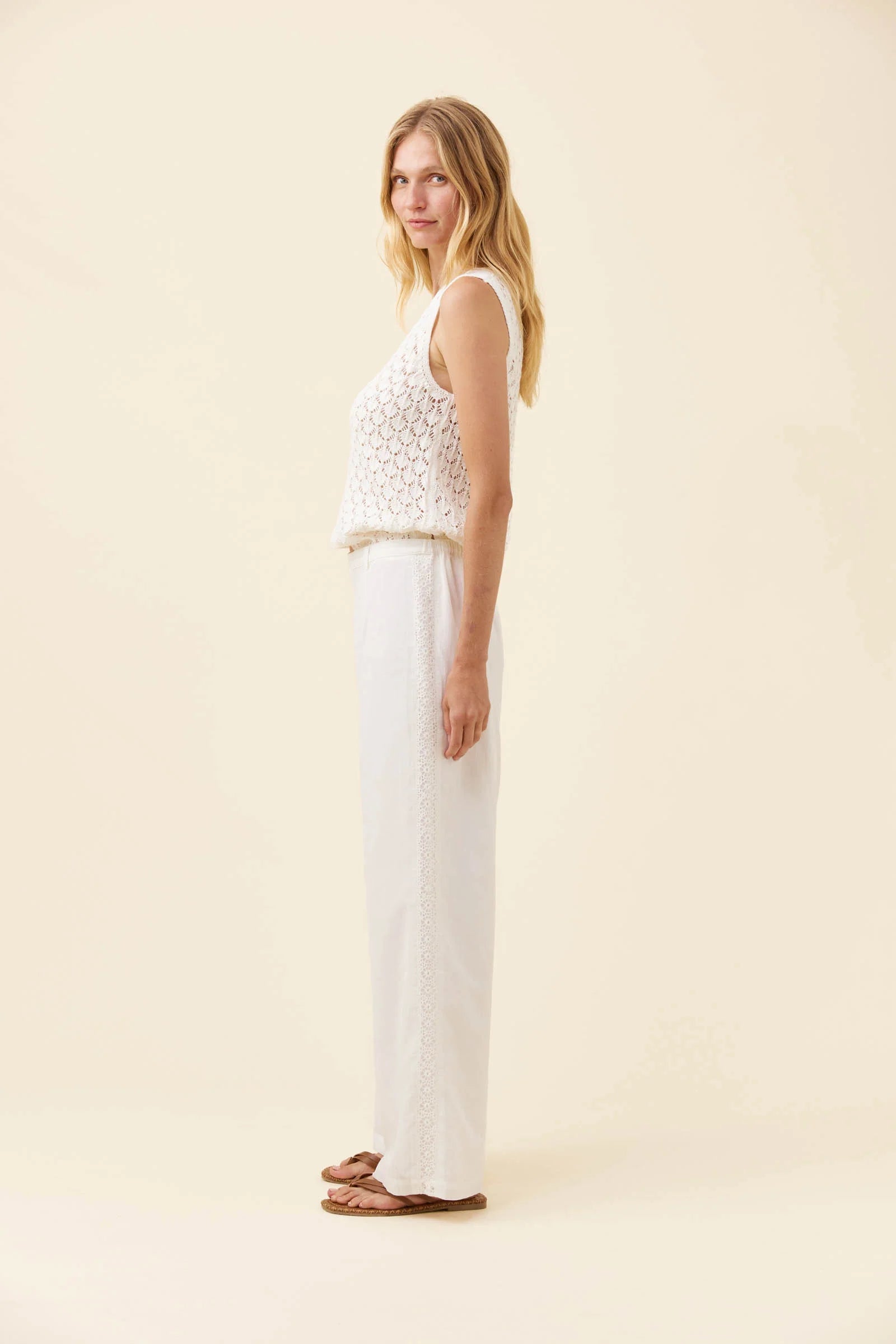 Isle of Mine Frances Pant White
