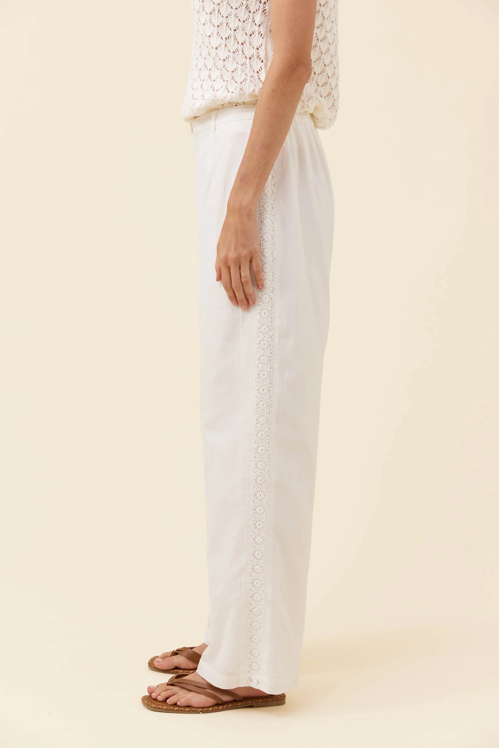 Isle of Mine Frances Pant White