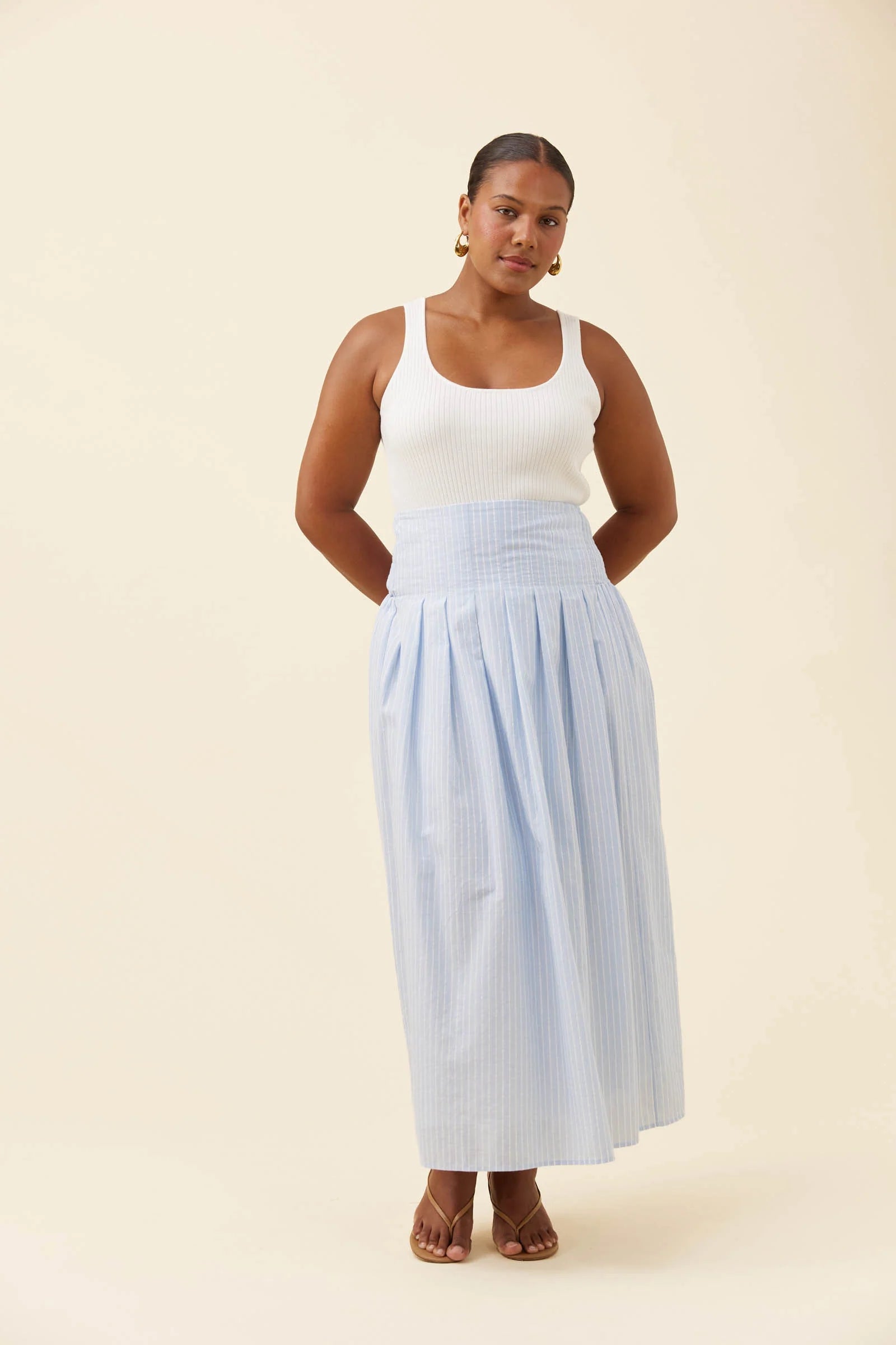 Isle of Mine Lyndell Maxi Skirt Light Blue
