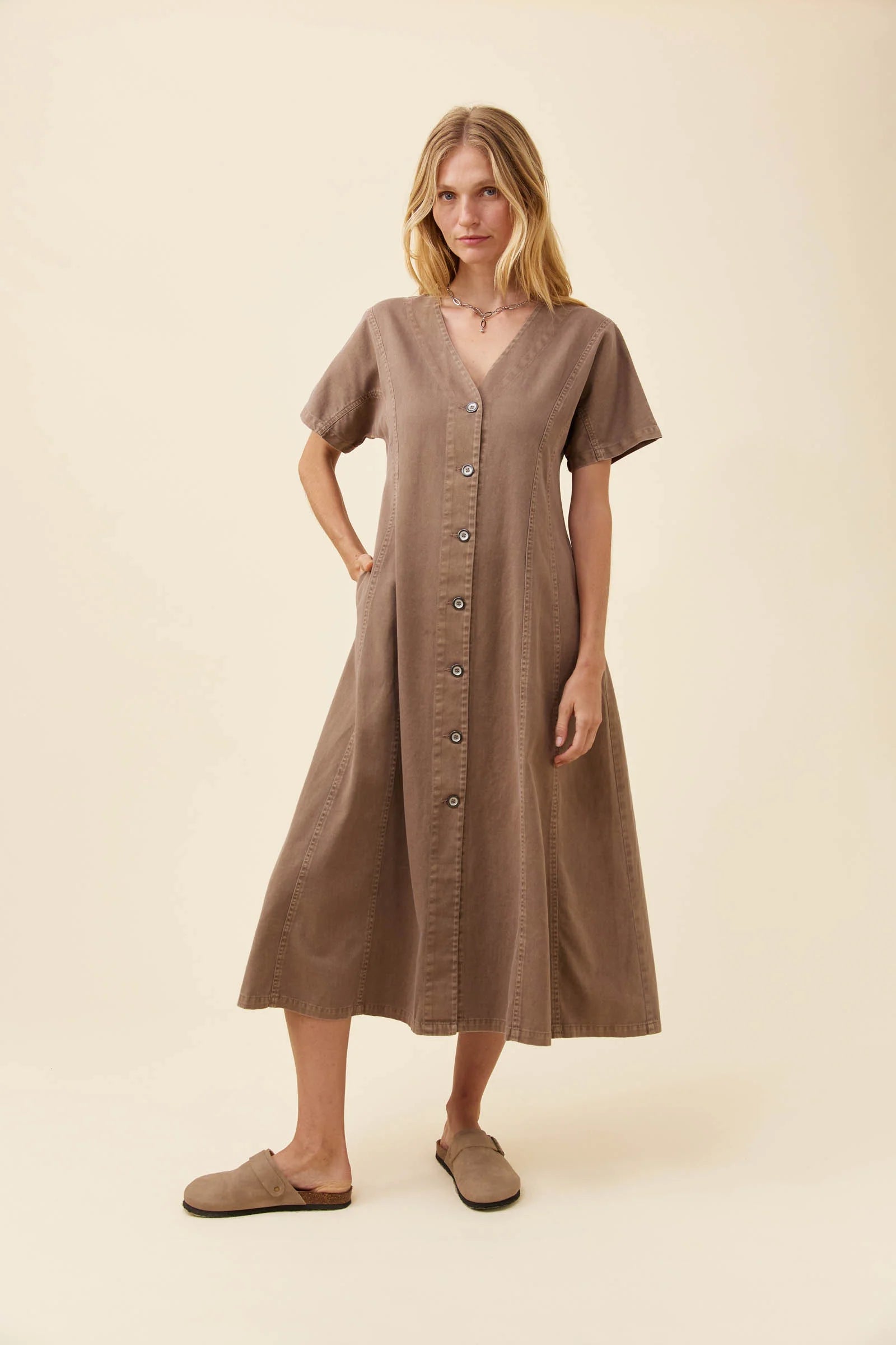 Isle of Mine Preston Maxi Dress Taupe