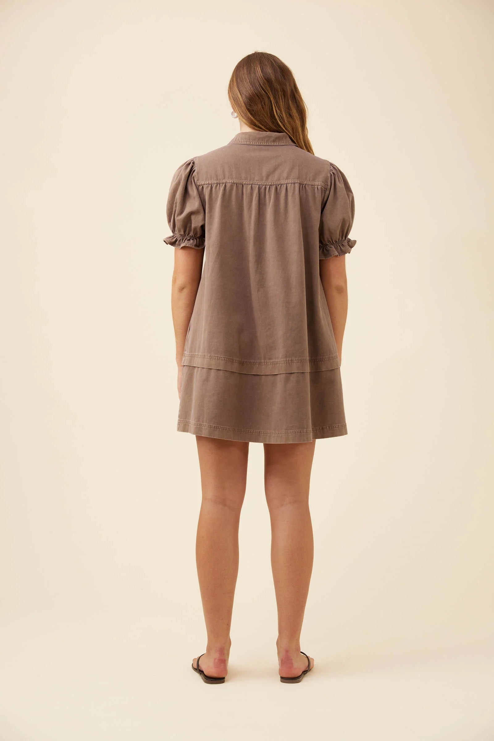 Isle of Mine Preston Shirt Dress Taupe