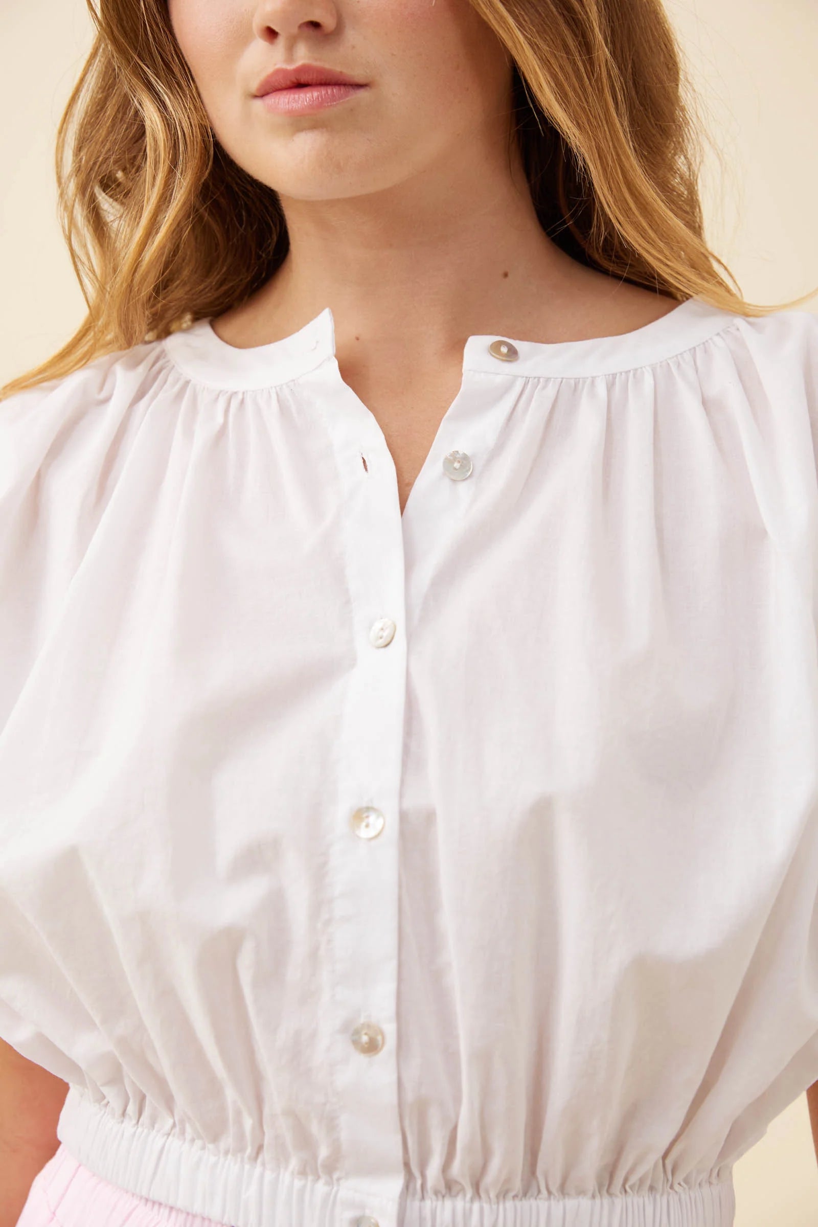 Isle of Mine Rosa Reversible Crop Top White Pink or Floral