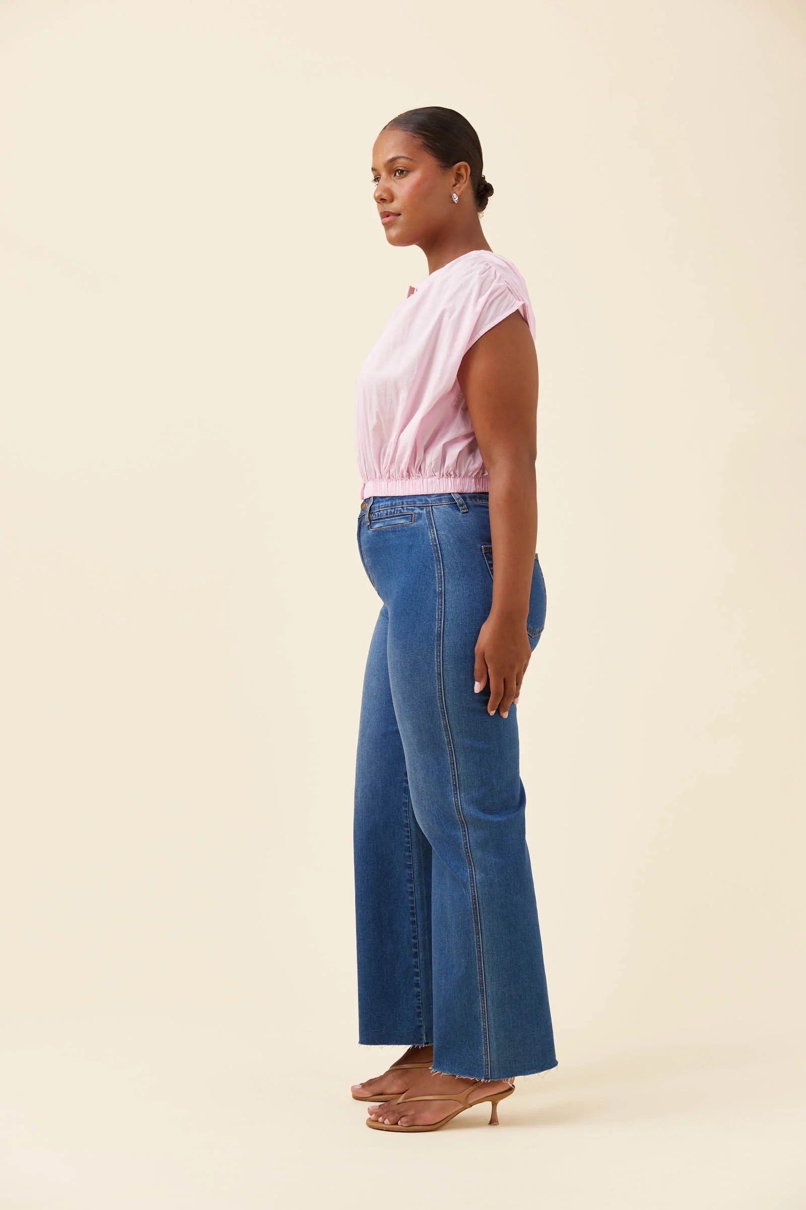 Isle of Mine Rosa Reversible Crop Top White Pink or Floral