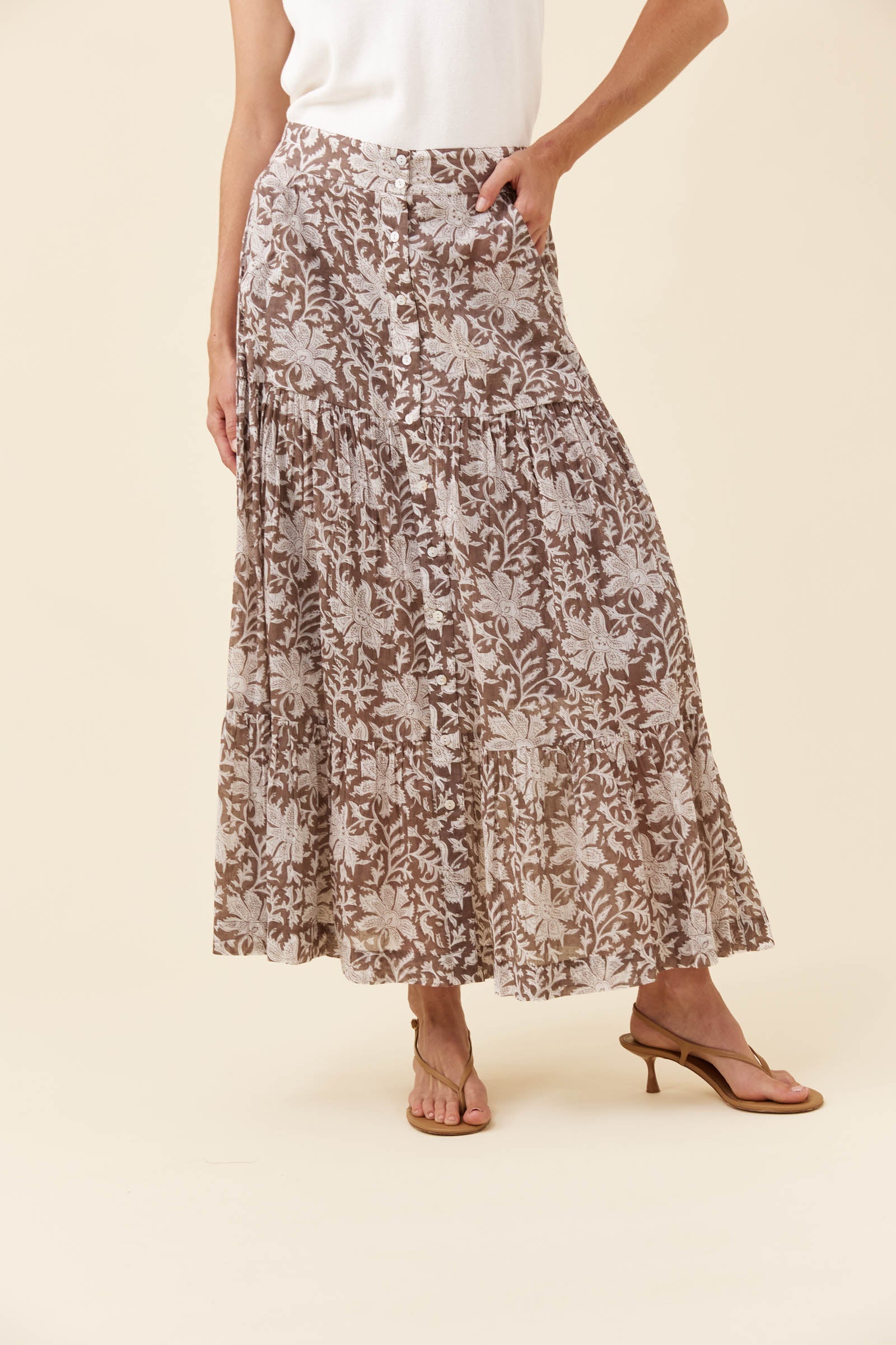 Isle of Mine Wilma Skirt Taupe