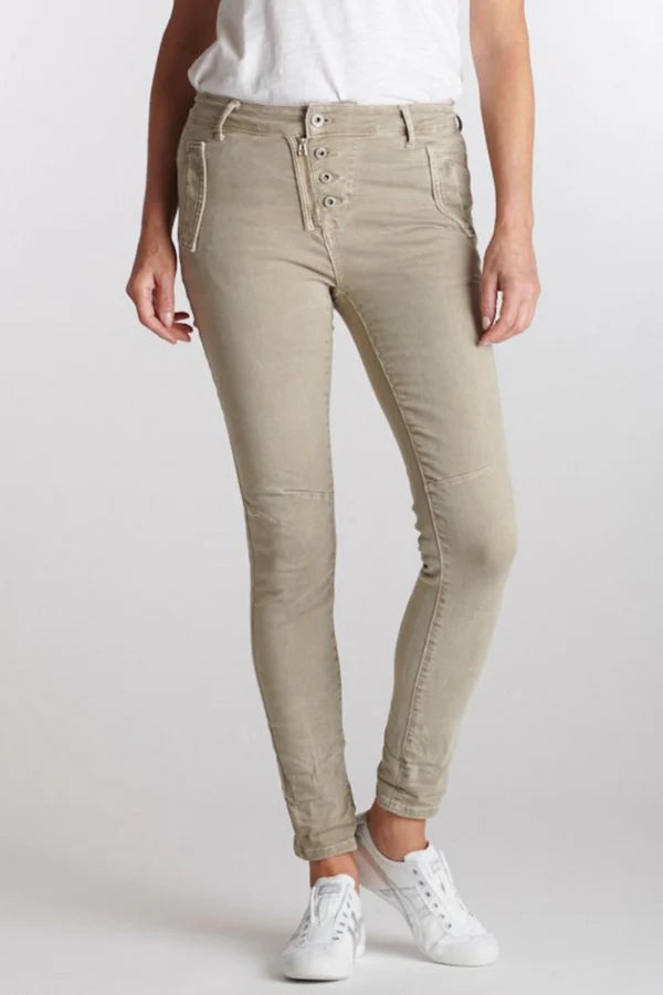 Italian Star Button Jean Elk