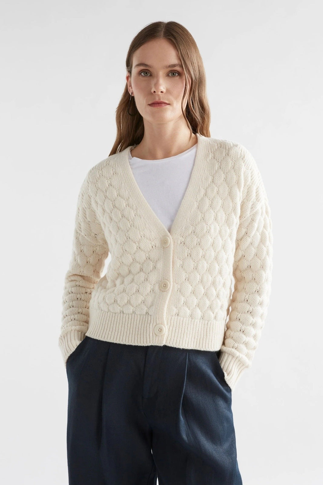 Elk Emmer Cardigan Oatmeal