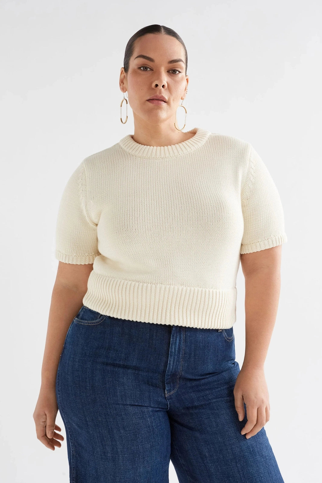 Elk White Luft Knit Top