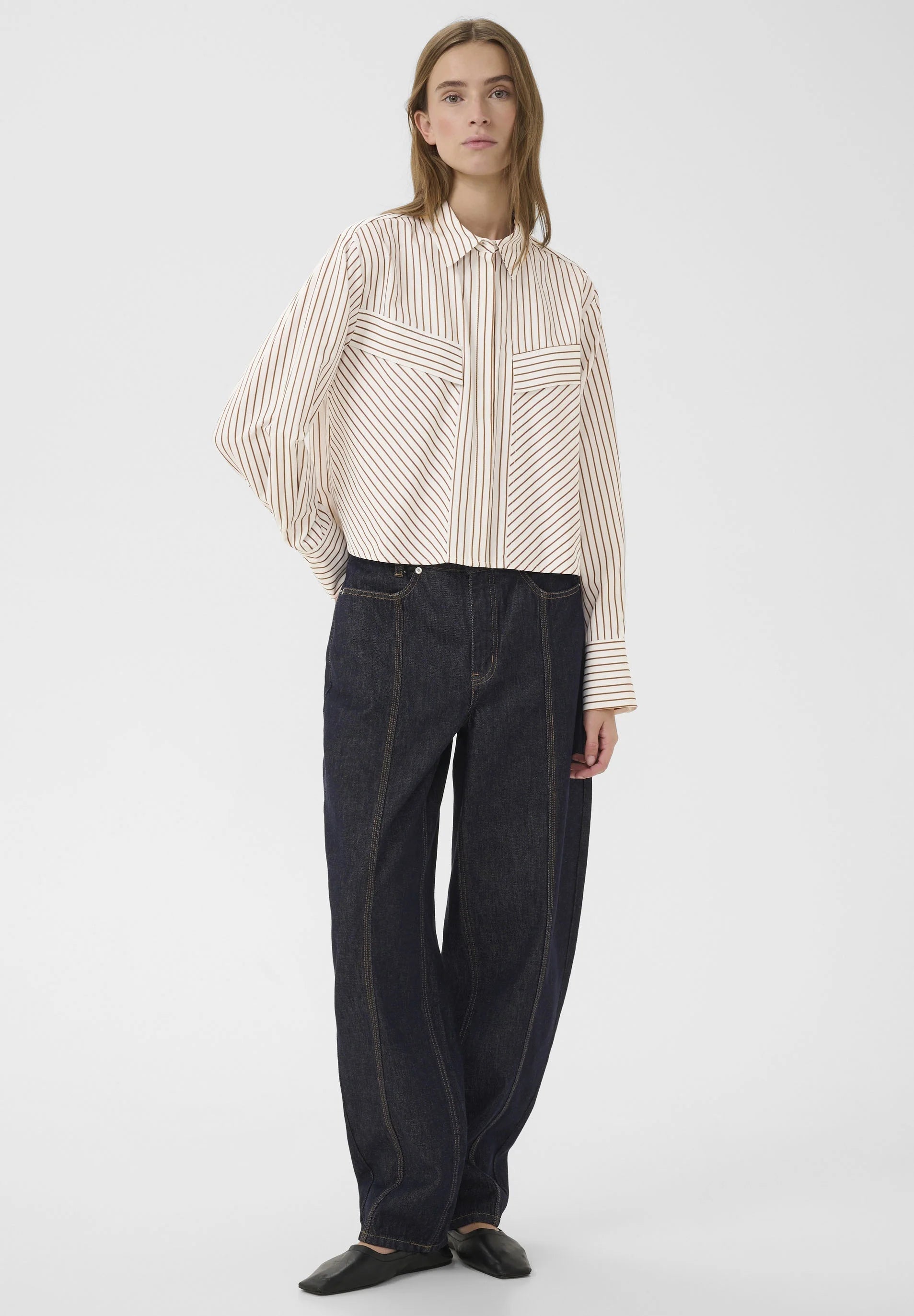 Karen by Simonsen Elmira Short Shirt Cinnamon Stripe