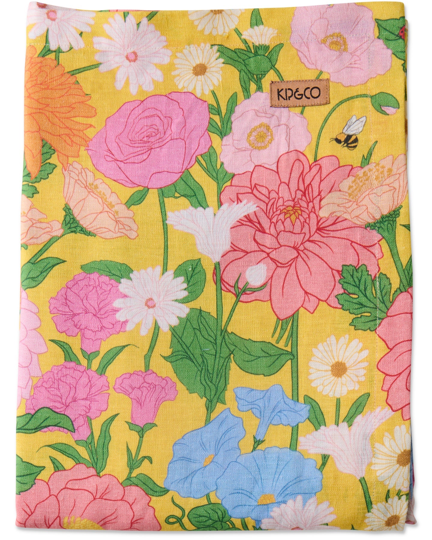 Kip & Co Follow the Sun Yellow Tablecloth Large Rectangular
