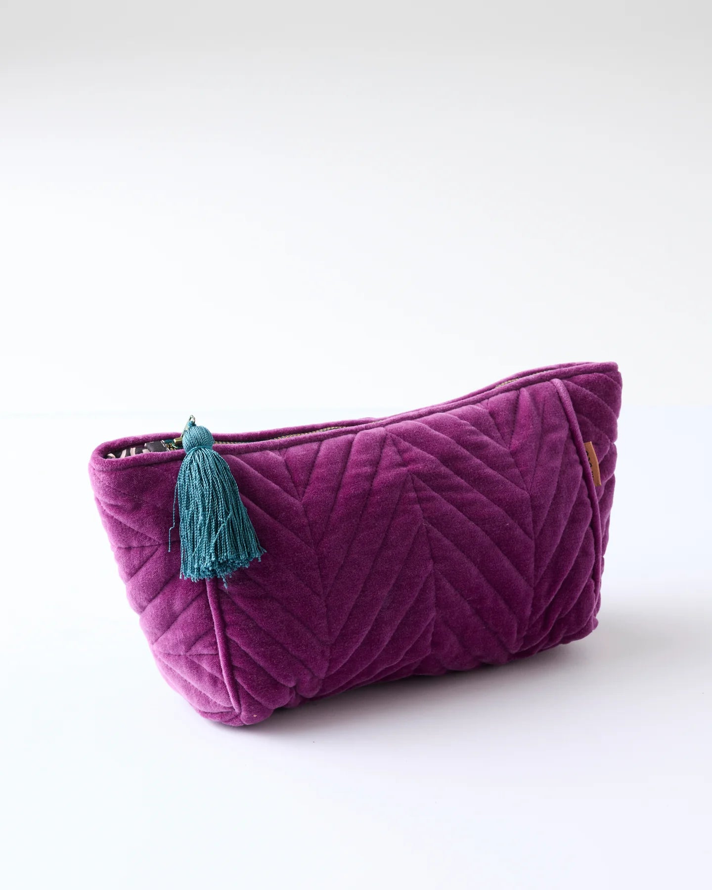 Kip & Co Velvet Toiletry Bag Wild Grape