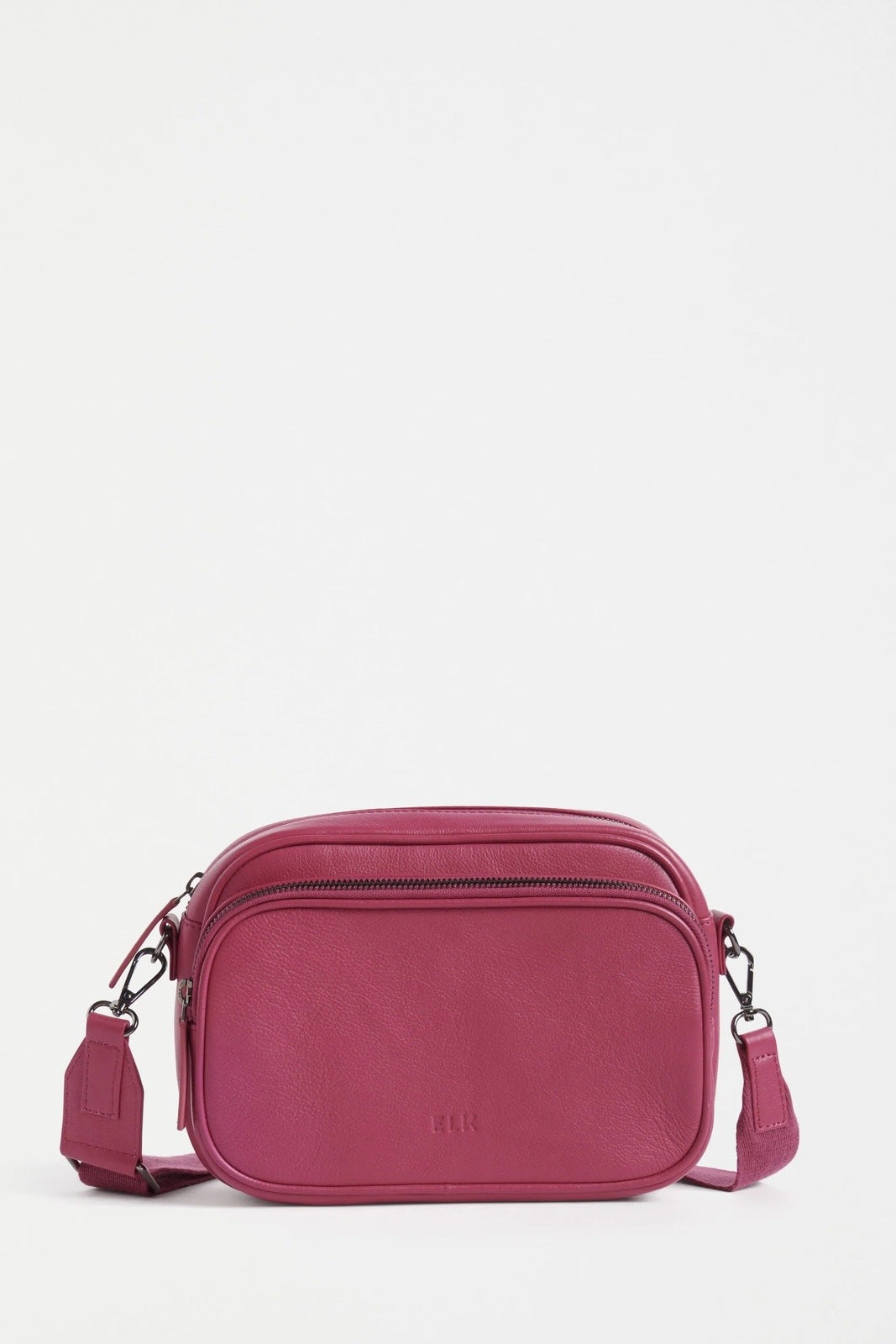 Elk Kassel Leather Crossbody Bag Fuchsia