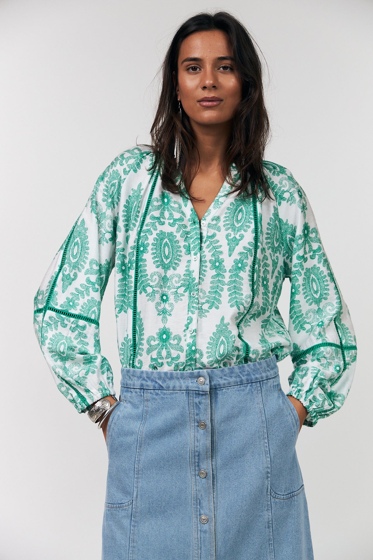Lollys Laundry VeroLL Shirt Light Green