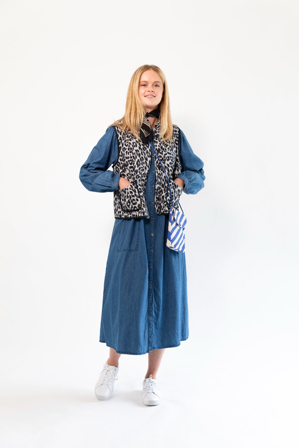 Lollys Laundry Cairo Quilted Vest Leopard Print