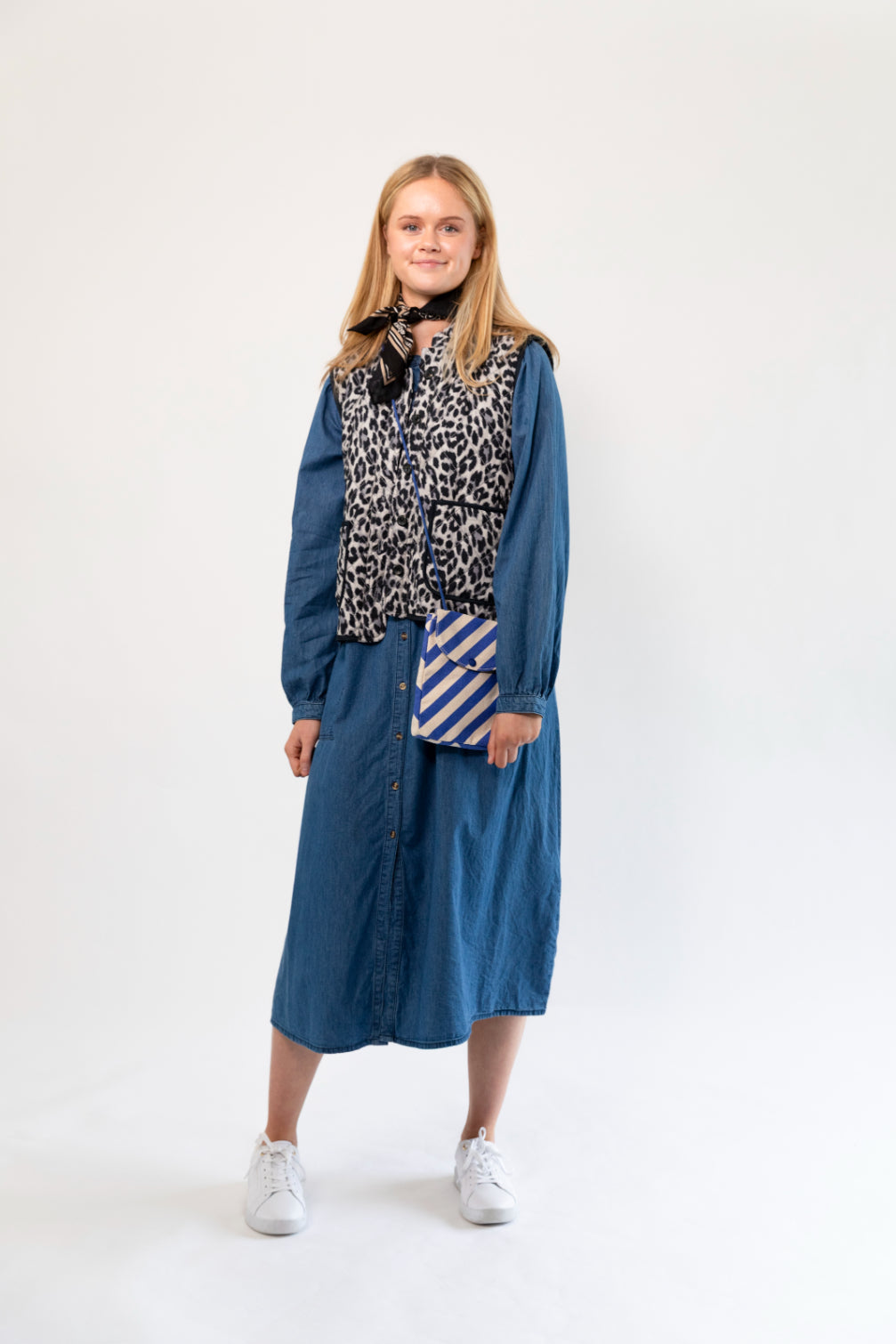 Lollys Laundry Cairo Quilted Vest Leopard Print