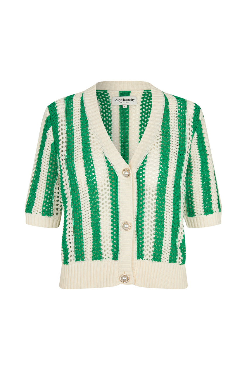 Lollys Laundry SivaLL Knit Cardigan SS Green