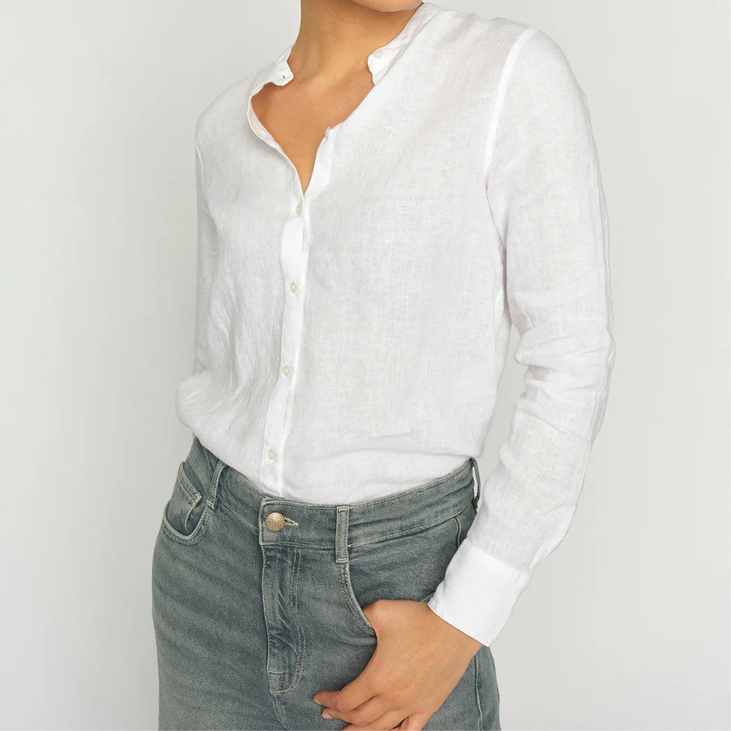 Mos Mosh Artina Linen Shirt White