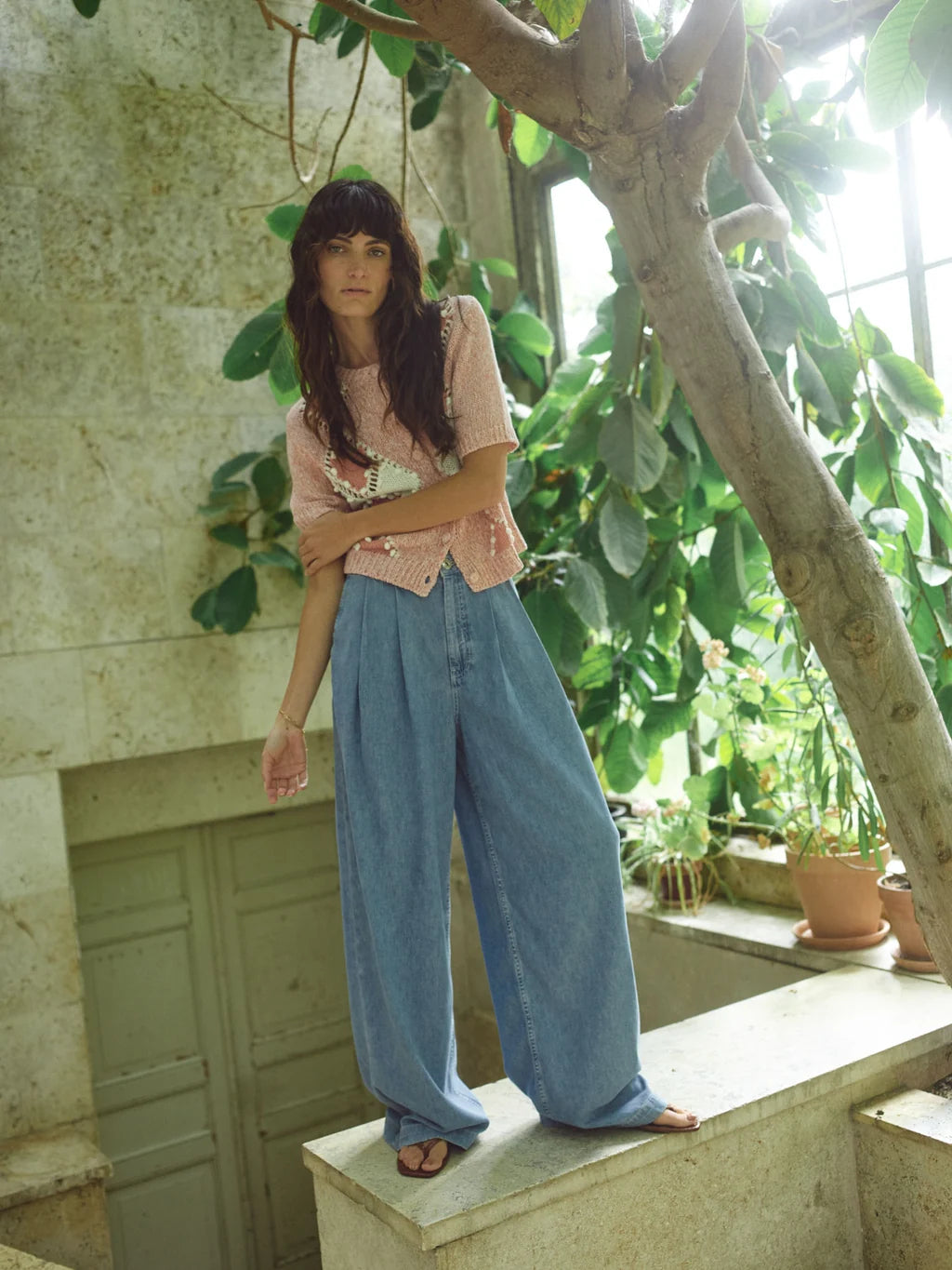 Mos Mosh Dagny Pleat Jeans Light Blue
