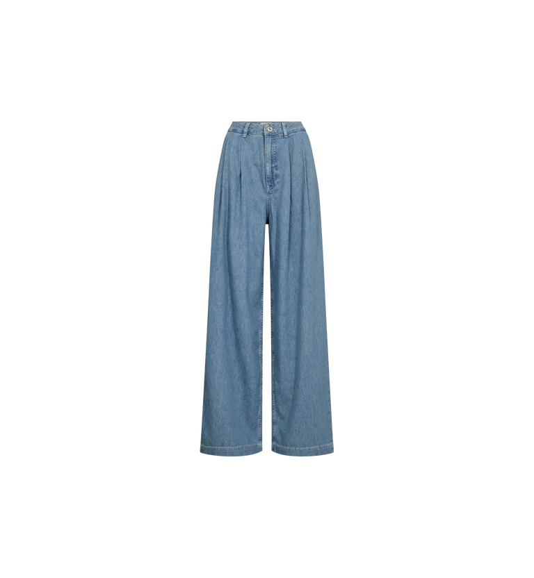 Mos Mosh Dagny Pleat Jeans Light Blue