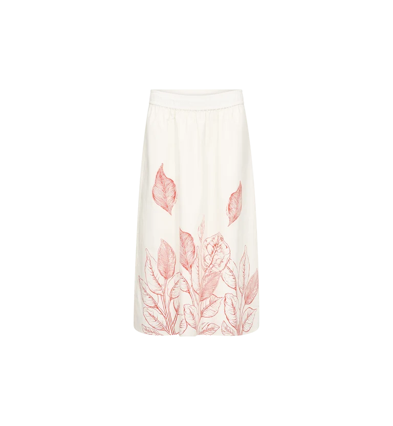 Mos Mosh Tessan Monochrome Skirt Ecru