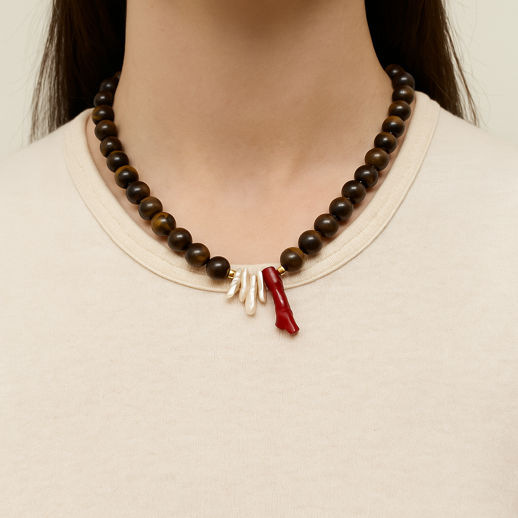 Mē the Label Ember & Coral Necklace