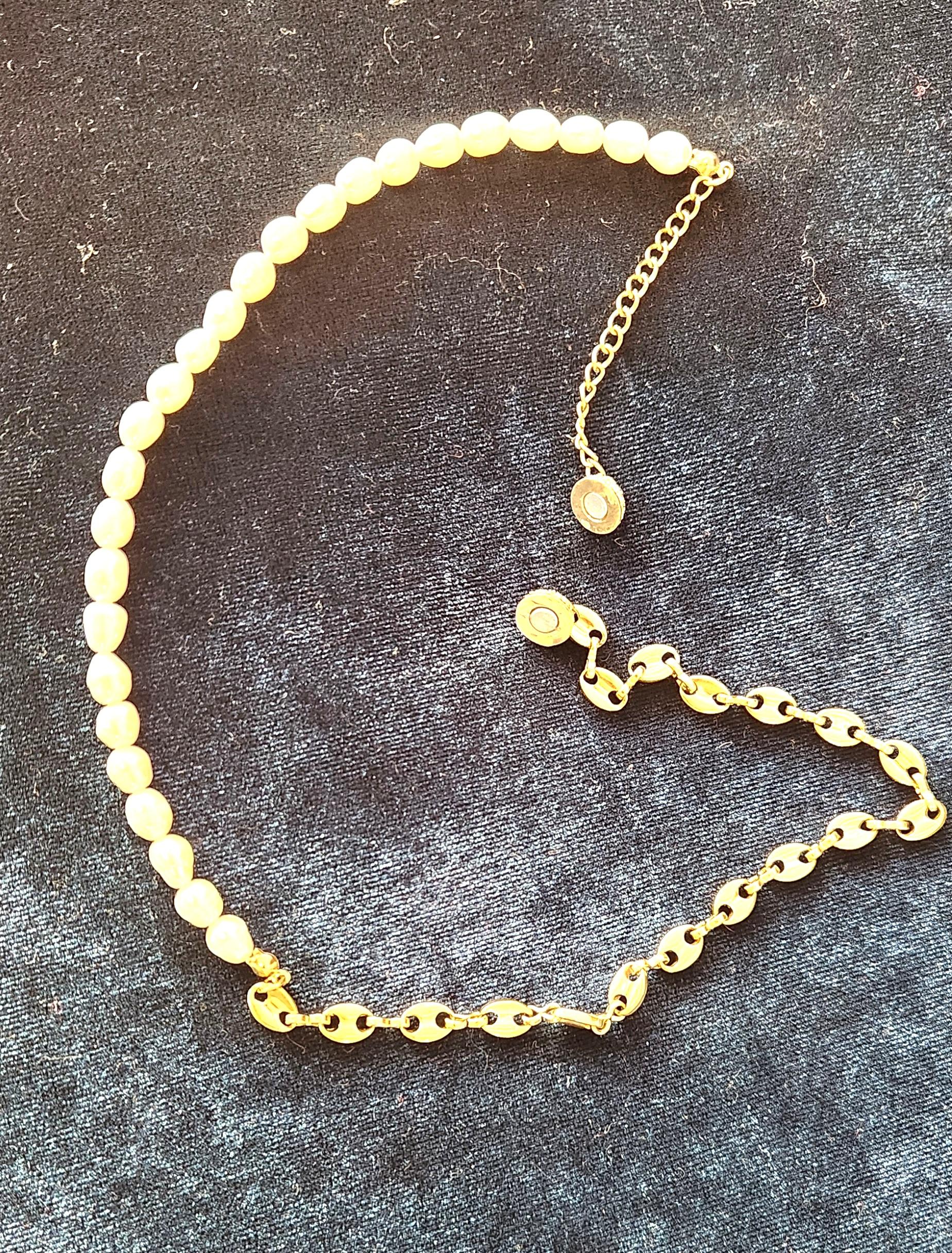 Mē the Label Pearl Link Necklace Magnetic Clasp