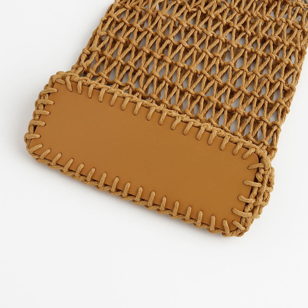 Mē the Label Woven Tote & Pouch Large Yellow