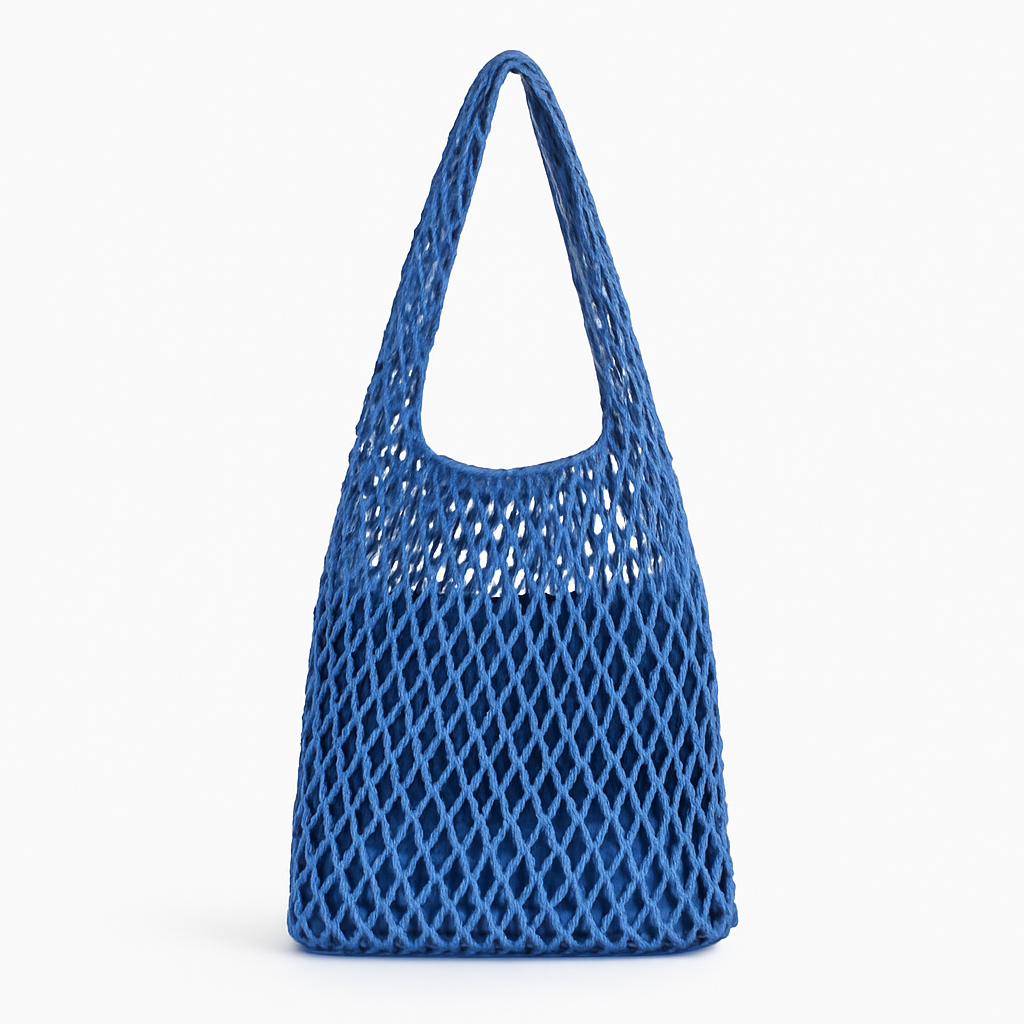 Mē the Label Woven Tote & Pouch Large Blue