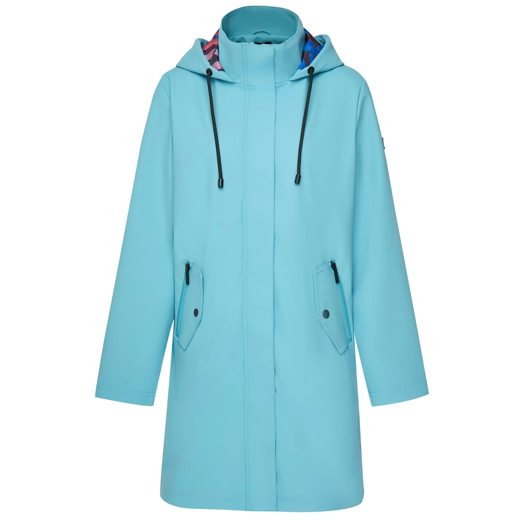 Moke Billie Raincoat Aqua with Evie Aqua Trails