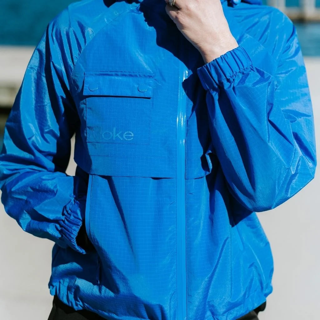 Moke Gracie Wind Breaker Jacket Dazzling Blue