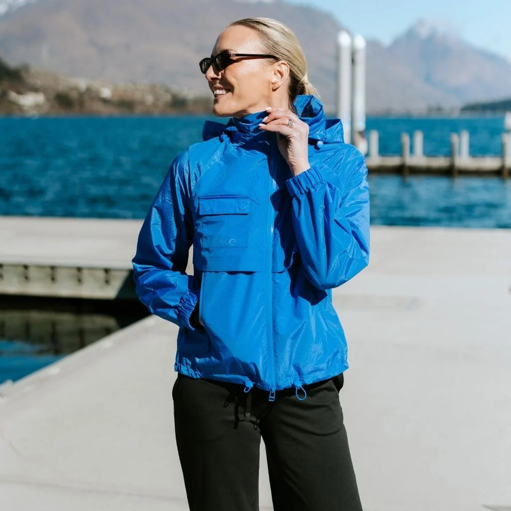 Moke Gracie Wind Breaker Jacket Dazzling Blue