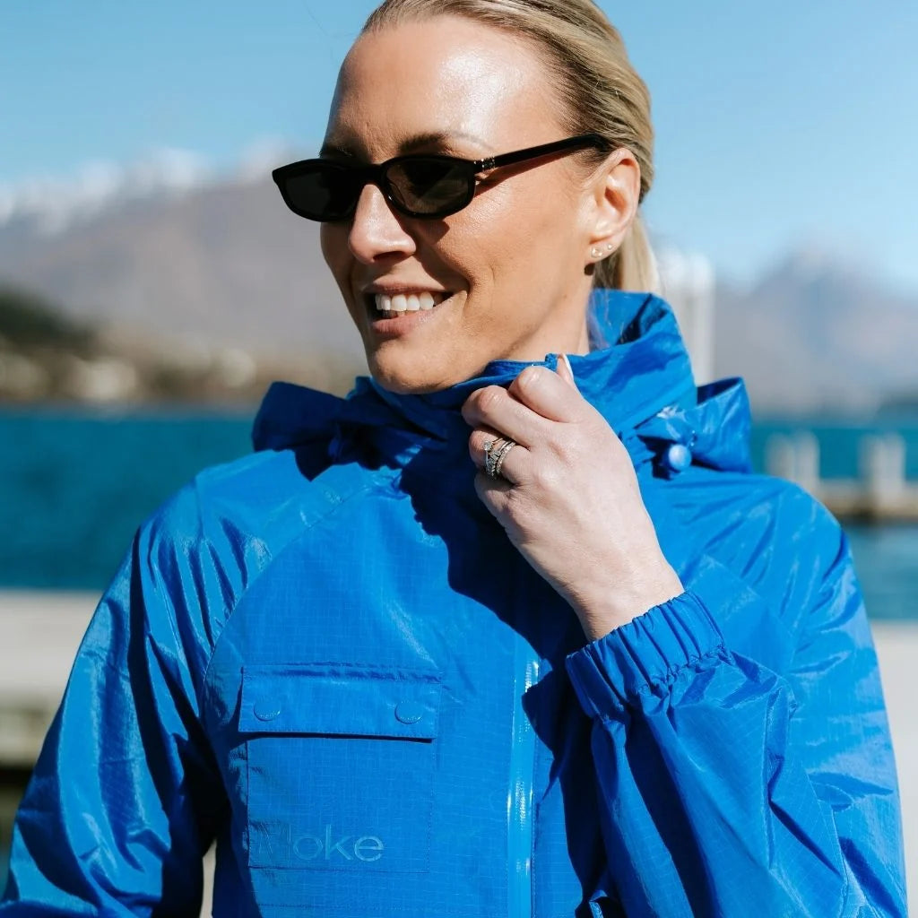 Moke Gracie Wind Breaker Jacket Dazzling Blue