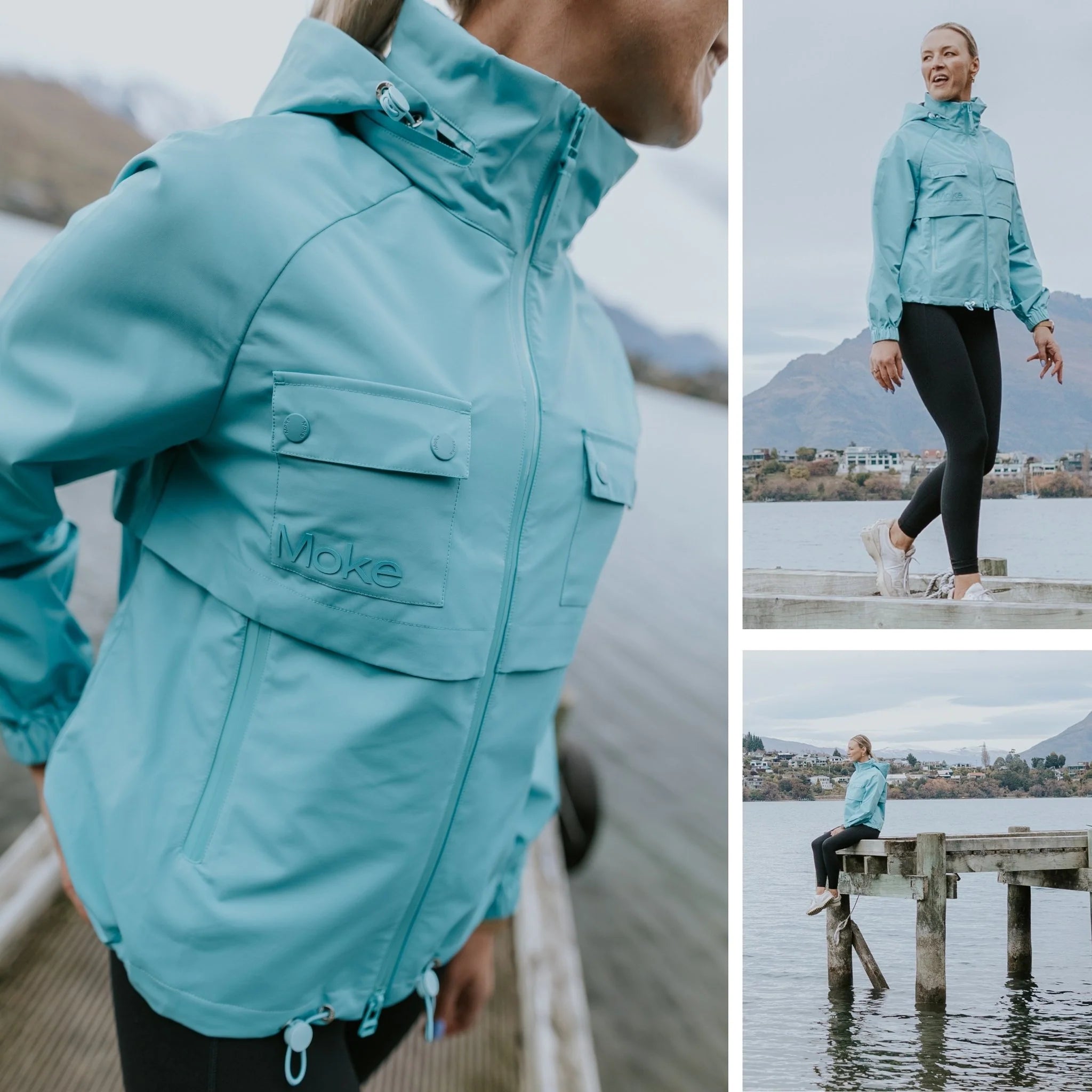 Moke Maggie Women's Rain Jacket Aqua