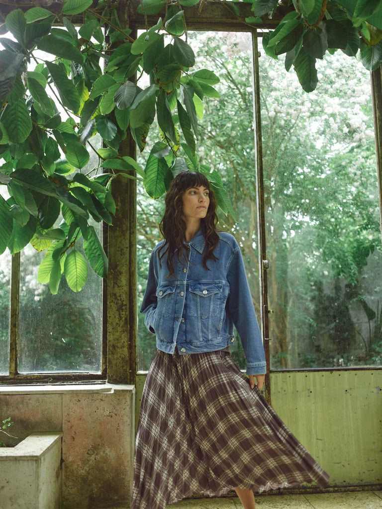 Mos Mosh Chari Chaz Skirt Coffee Quartz