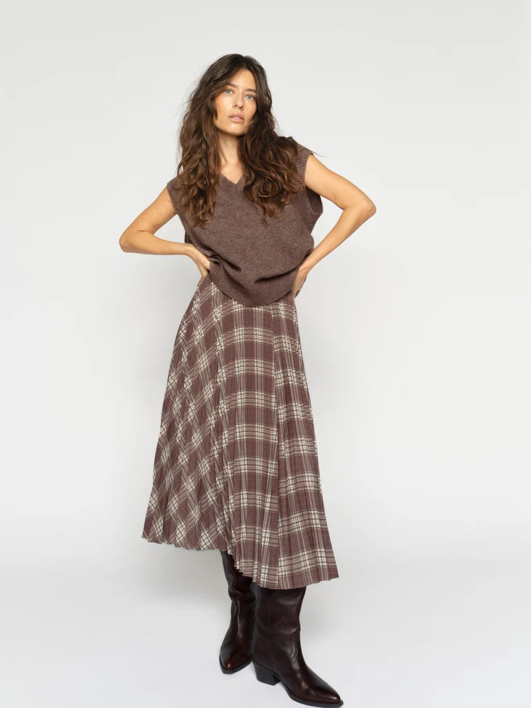 Mos Mosh Chari Chaz Skirt Coffee Quartz