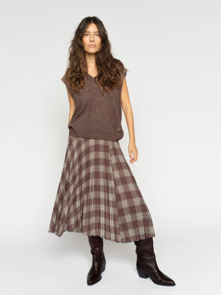 Mos Mosh Chari Chaz Skirt Coffee Quartz