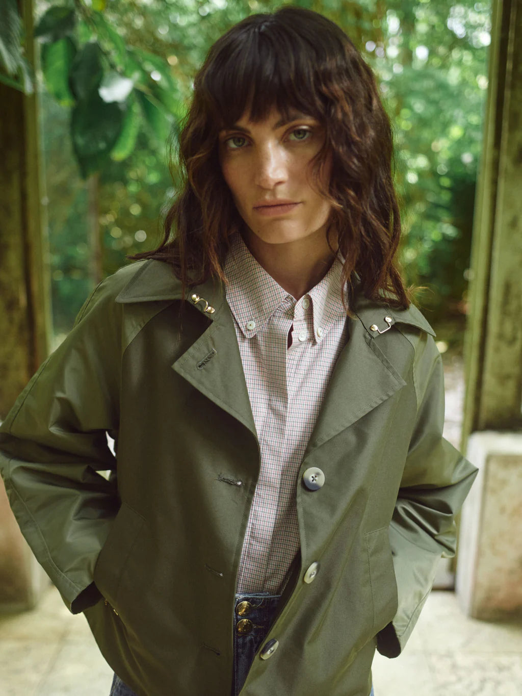 Mos Mosh Zyla Neola Trenchcoat Olive Night