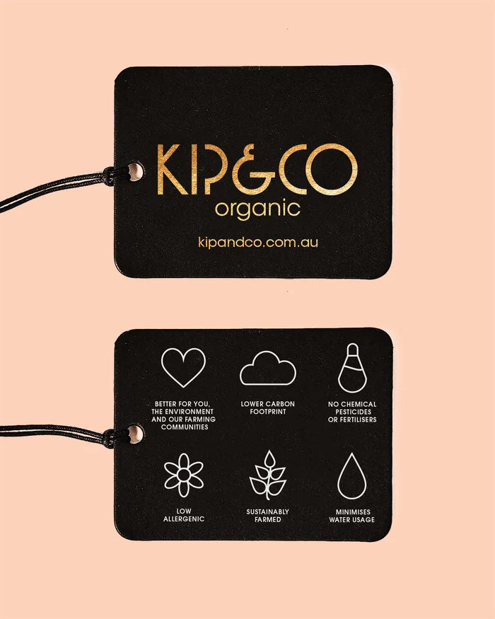 Kip & Co Pretzels Pink Organic Cotton Bib OS