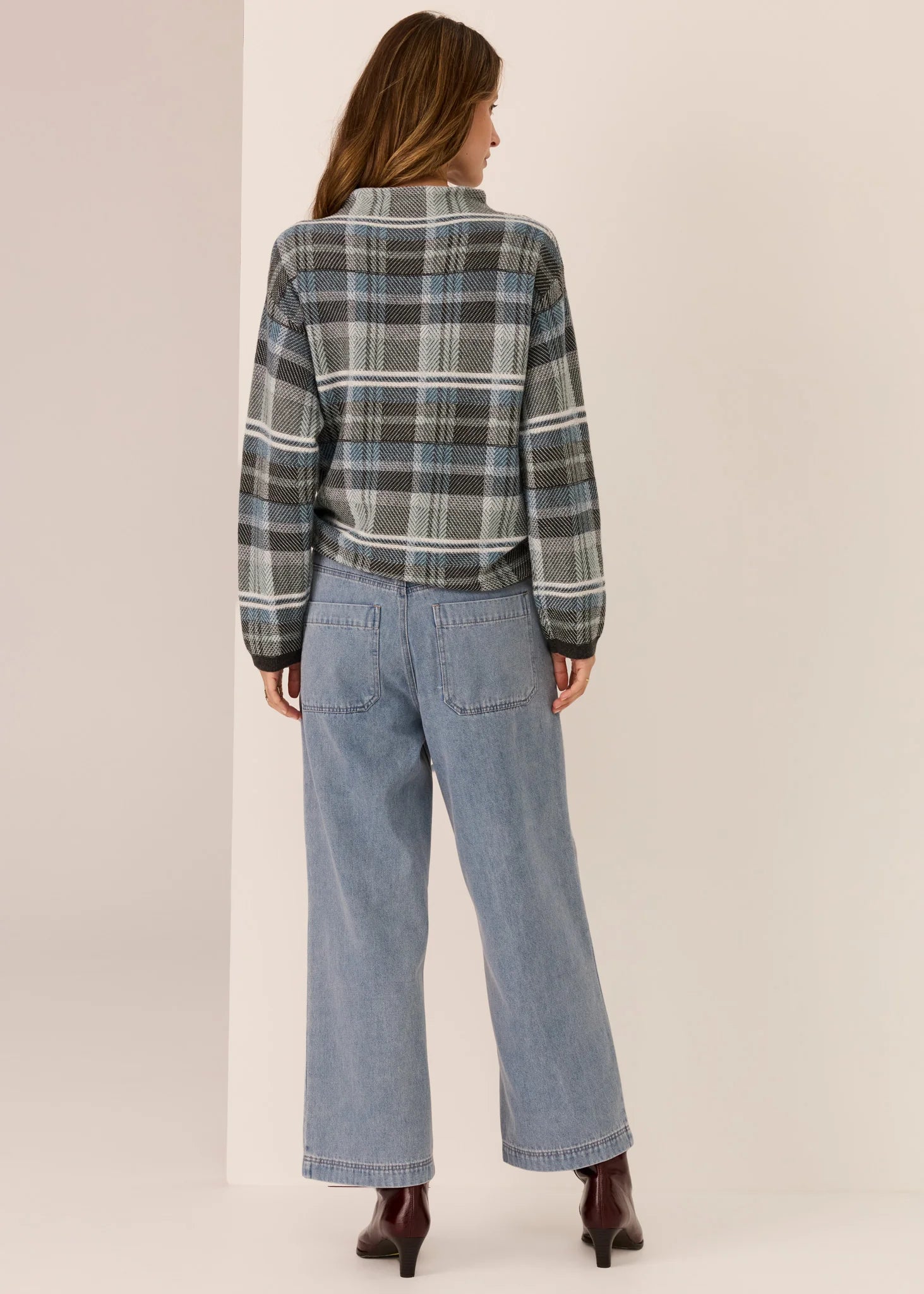 Pol Andie Cropped Jean Blue Wash