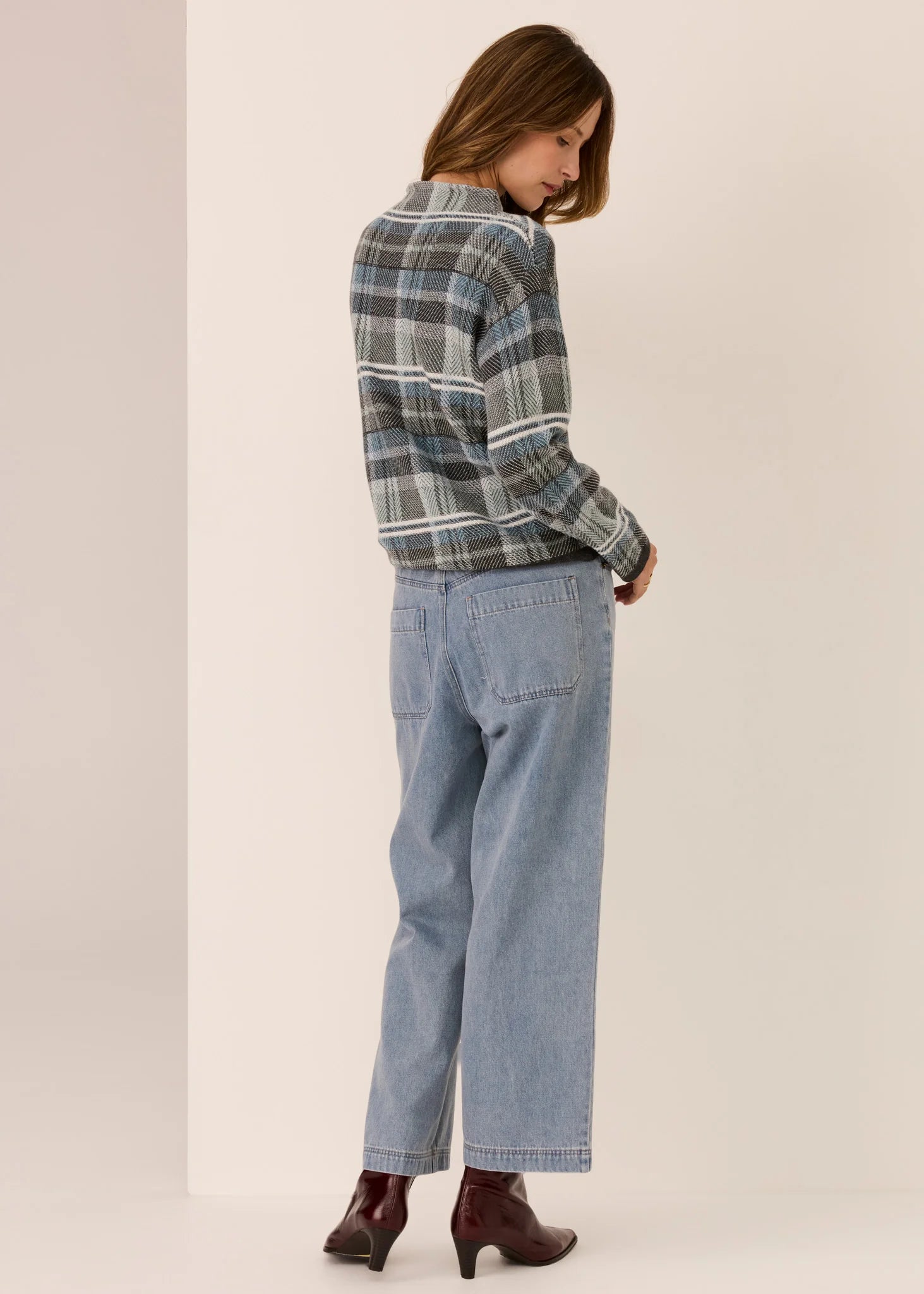 Pol Andie Cropped Jean Blue Wash