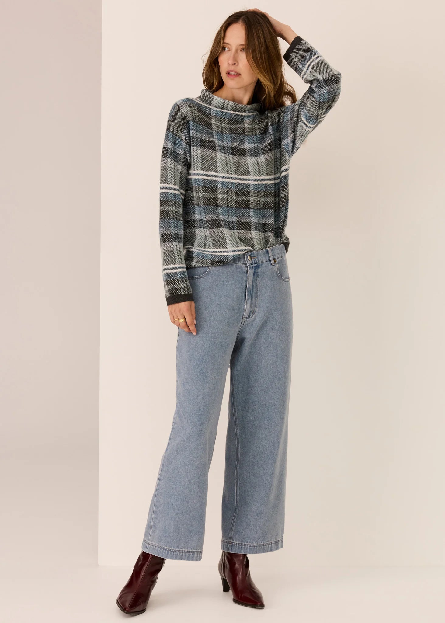 Pol Andie Cropped Jean Blue Wash