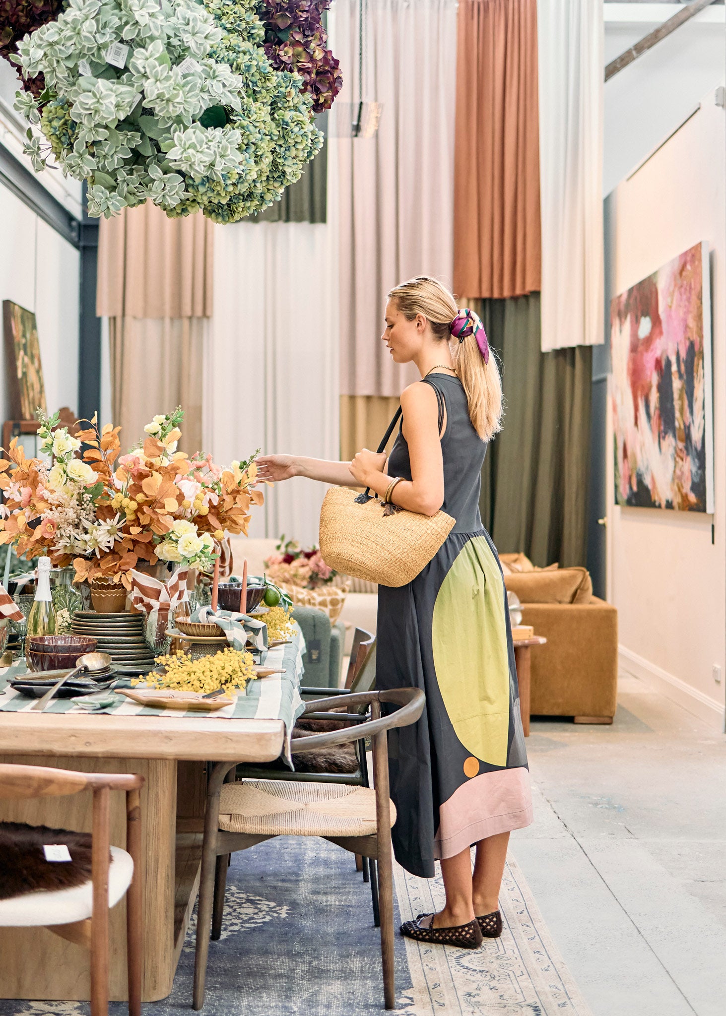 POL Belle Print Tank Dress Art Print