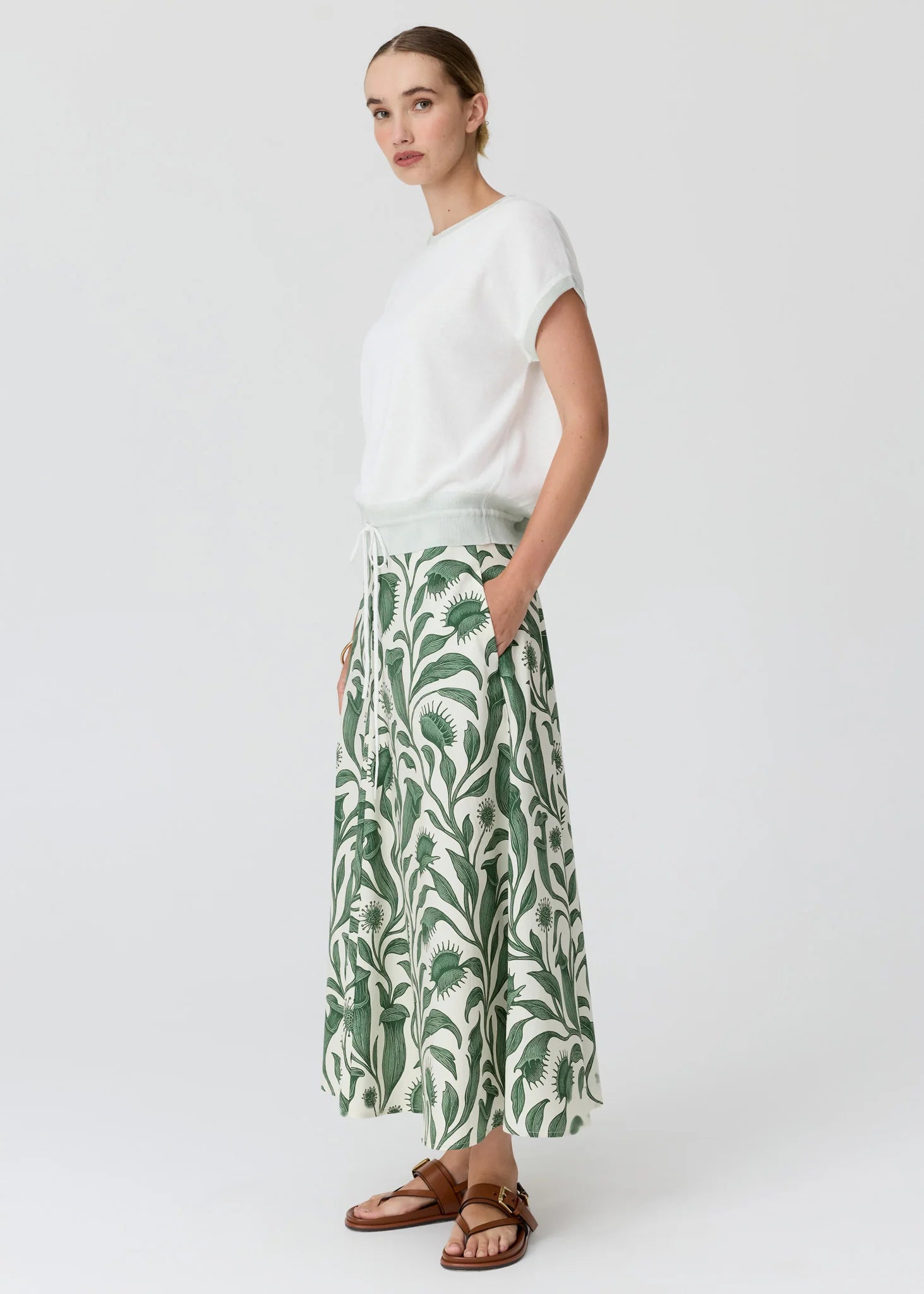 Pol Botanica Skirt Botanica Print