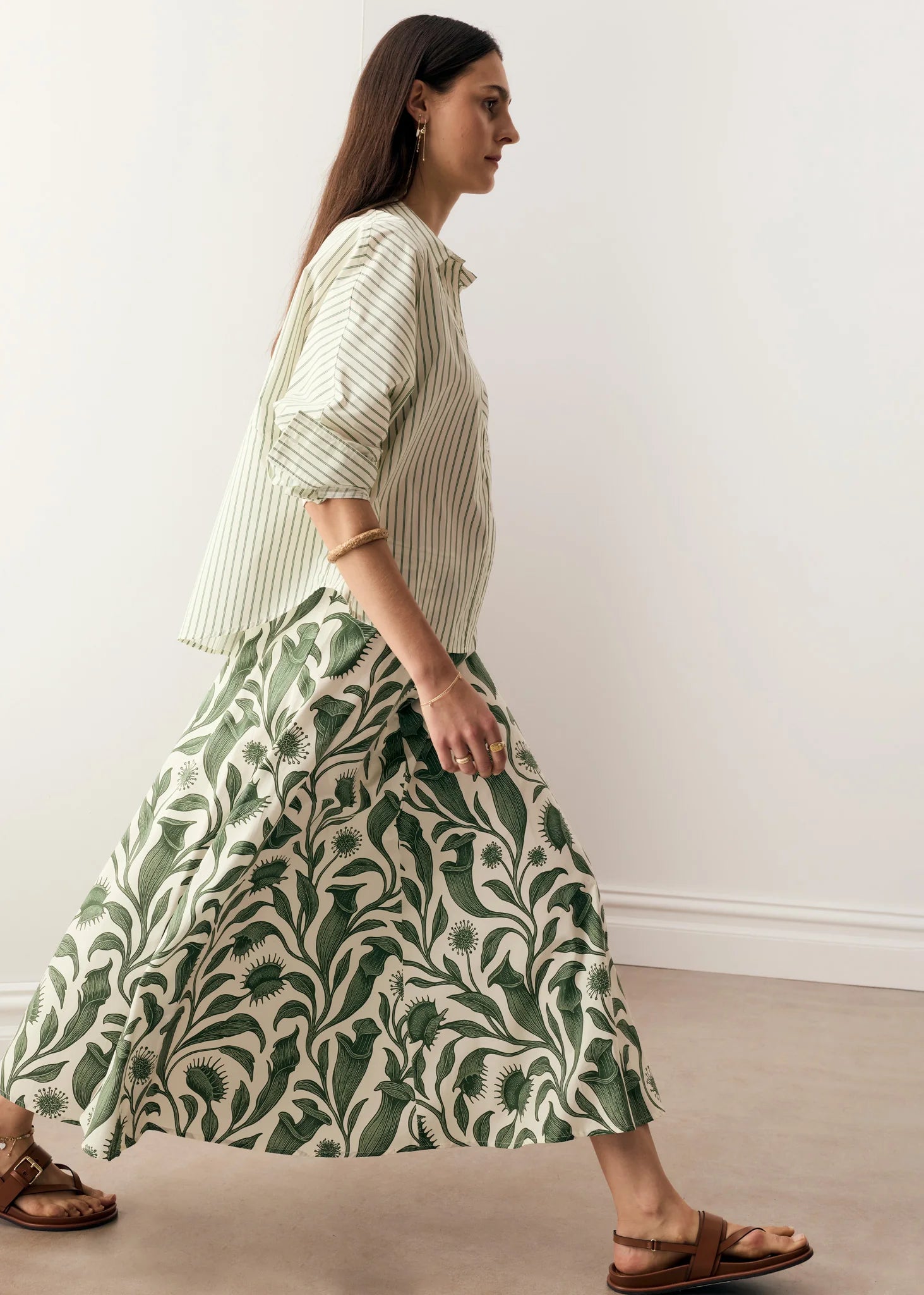 Pol Botanica Skirt Botanica Print