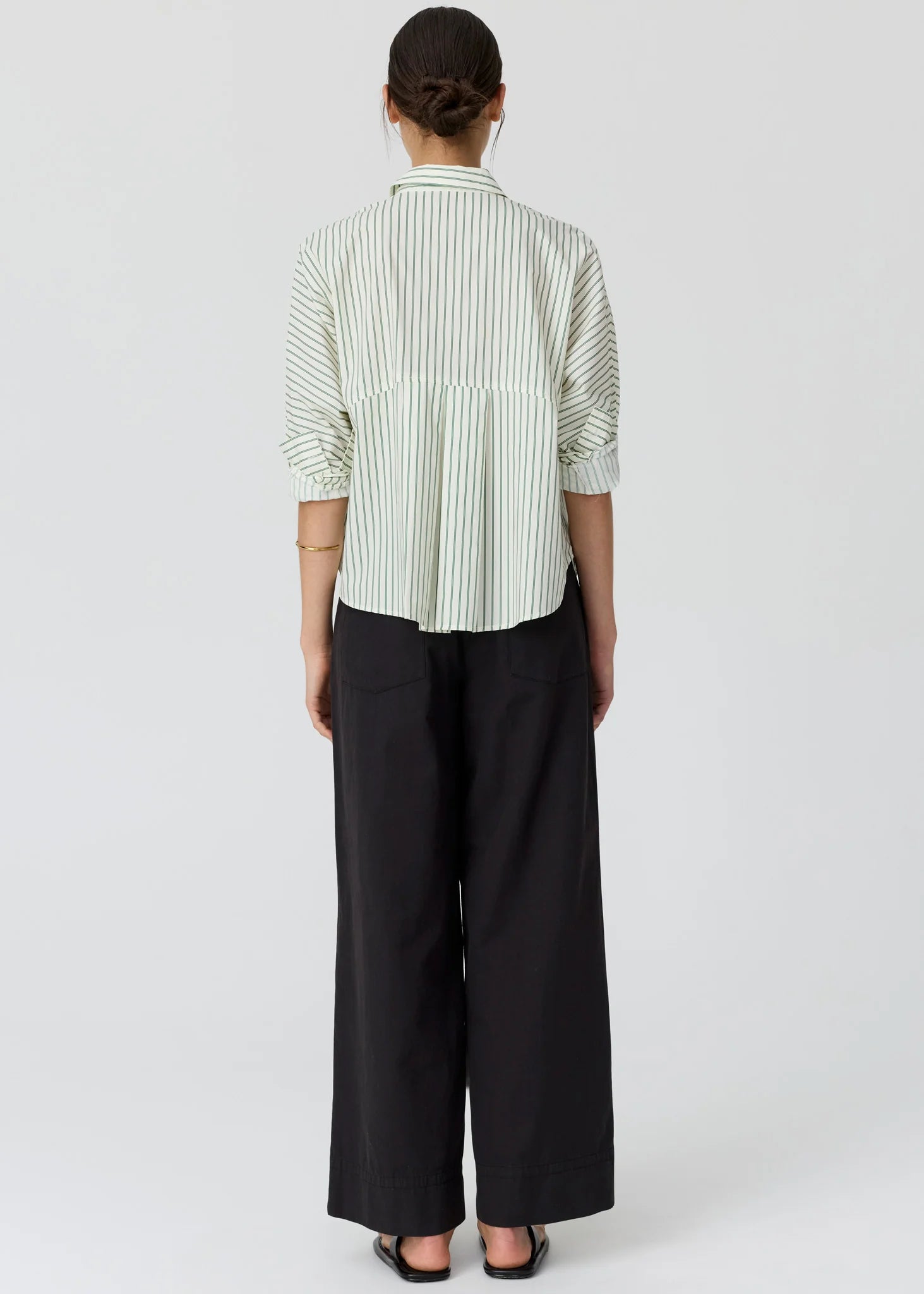 Pol Botanica Stripe Shirt Botanica Print