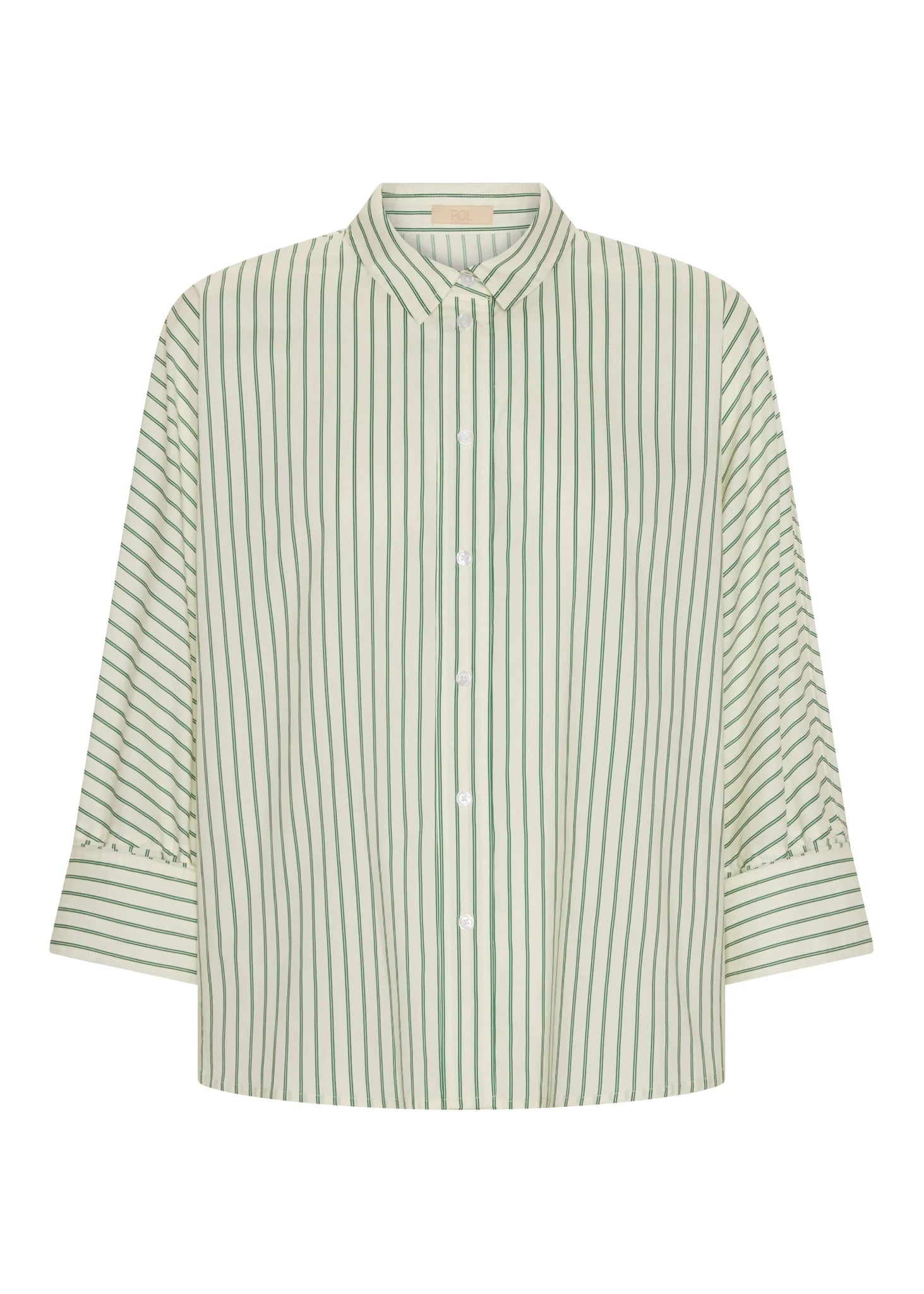 Pol Botanica Stripe Shirt Botanica Print