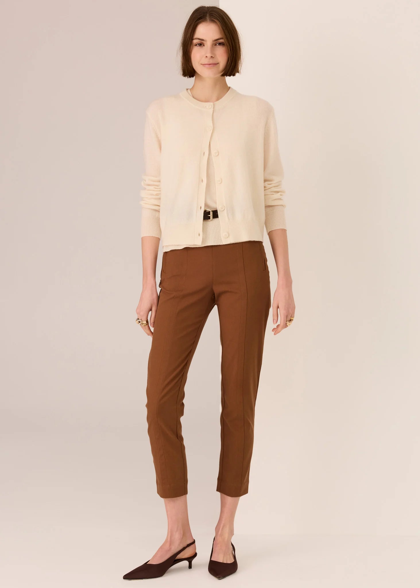 Pol Delta Cigarette Pant Toffee