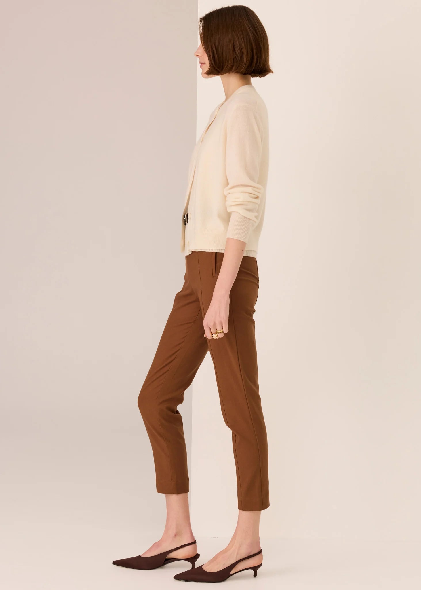 Pol Delta Cigarette Pant Toffee