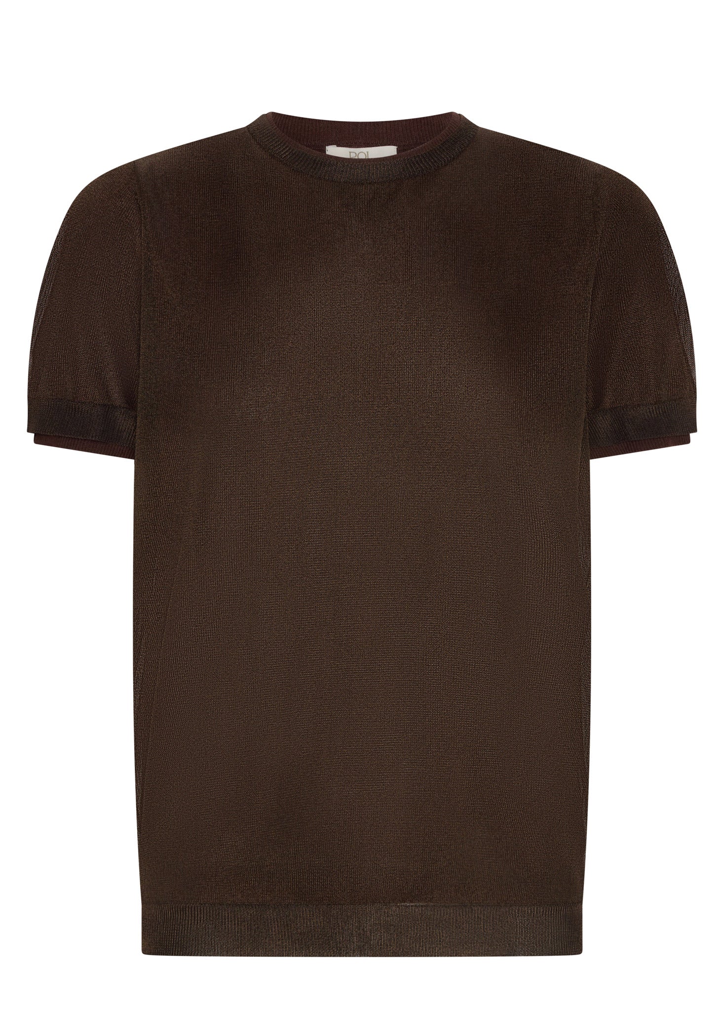 POL Kaspar Layered Tee Choc Choc