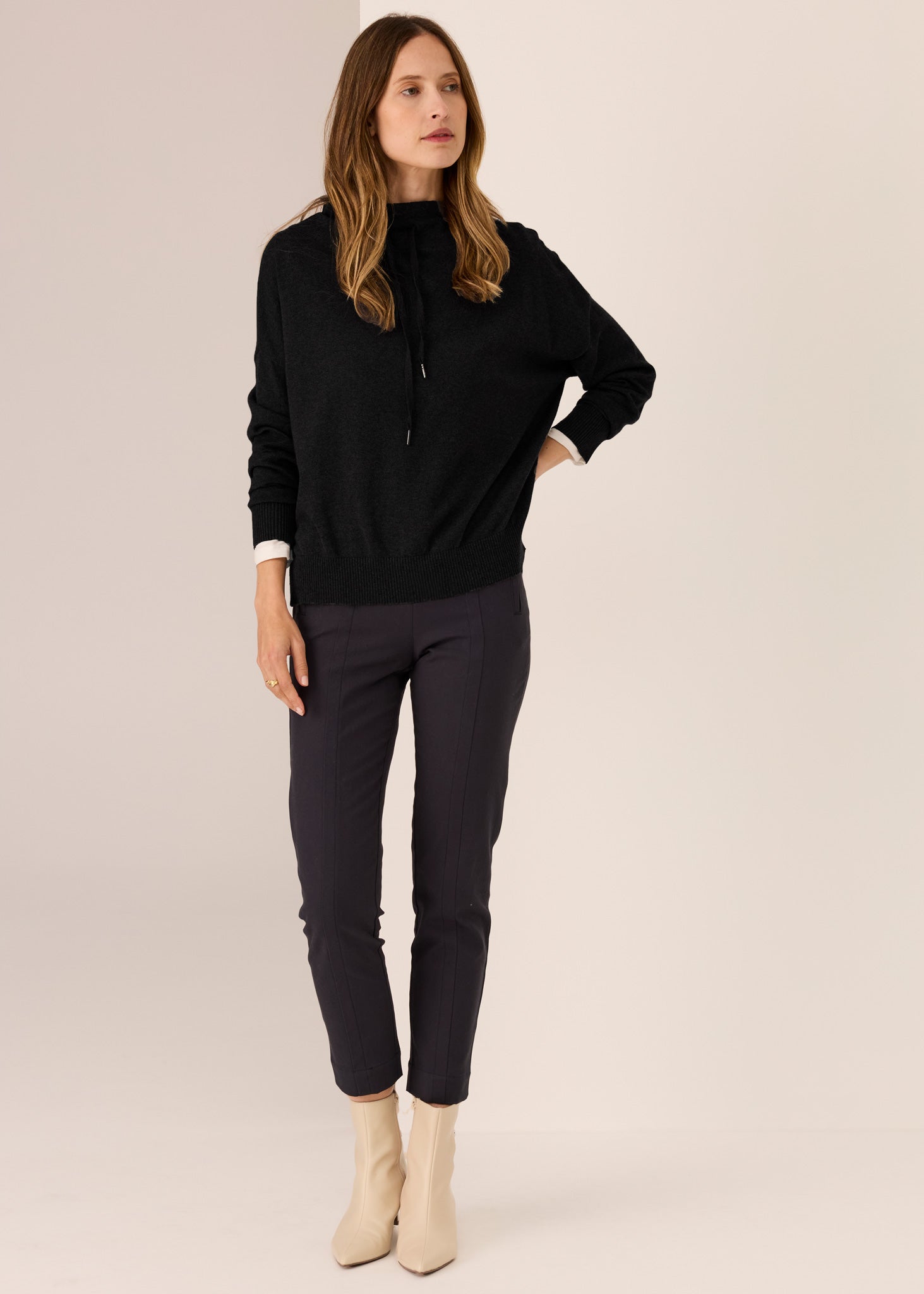 Pol Rowan Drawcord Knit Black