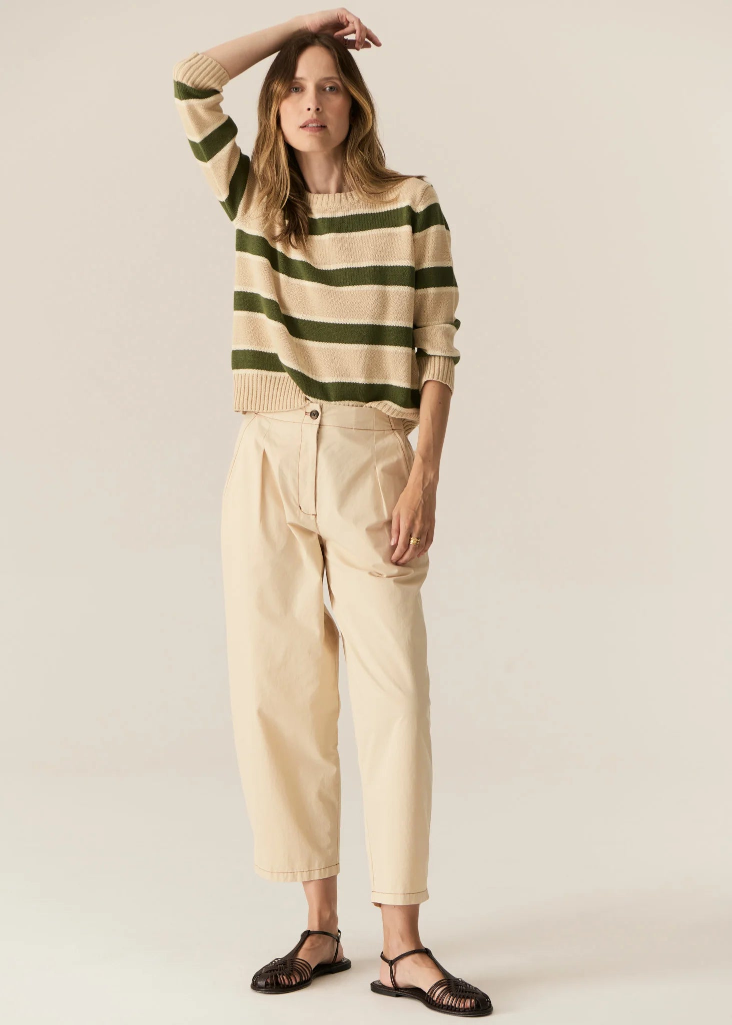 Pol Avrid Barrel Pant Pebble